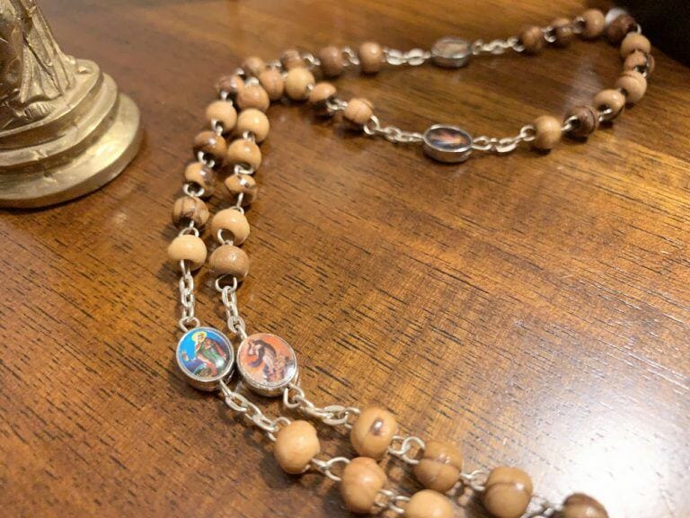 Wood Rosary from Israel with Real Earth - Buy Religious Catholic Store