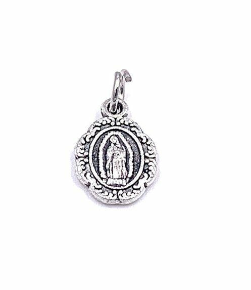 Our Lady of Guadalupe Silver Tone Medal Jewelry