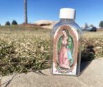 Empty Large Holy Water Bottle with Our Lady of Guadalupe