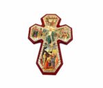 Wood Miracles of Christ Cross Art