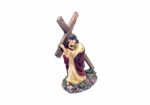 Painted Resin Statue of Christ Carrying the Cross