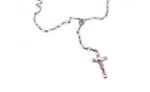 Vintage Creed Sterling Rosary with Faceted Crystal Beads