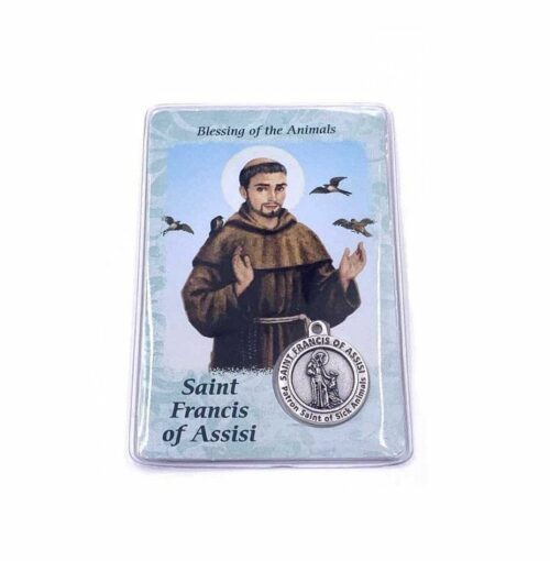 Laminated Card with Saint Francis Prayer for Pets