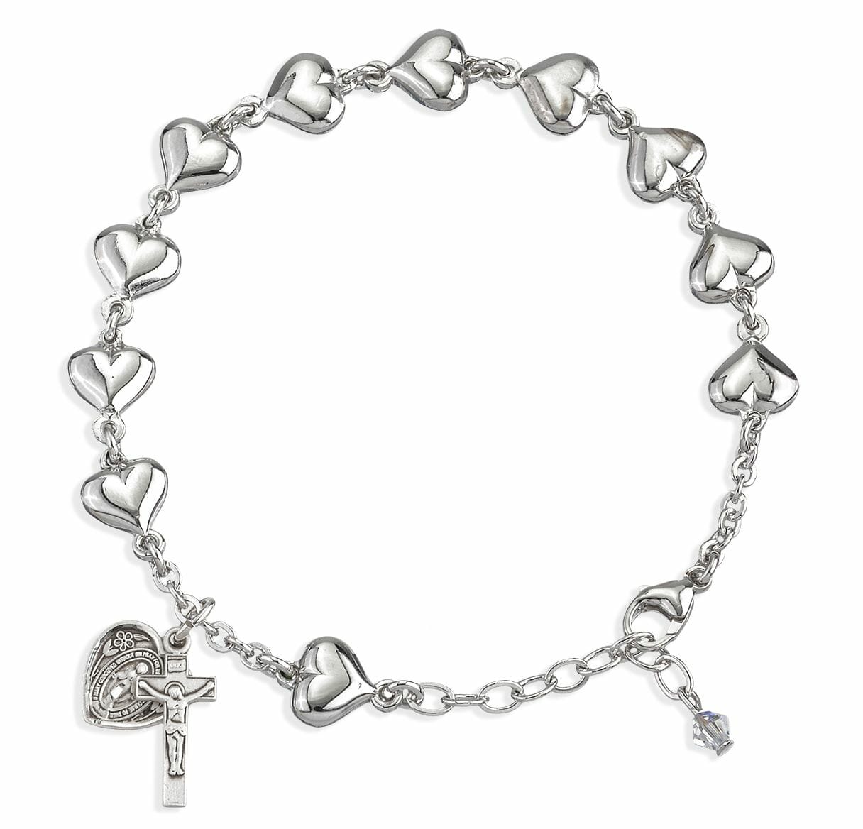 sterling rosary bracelet