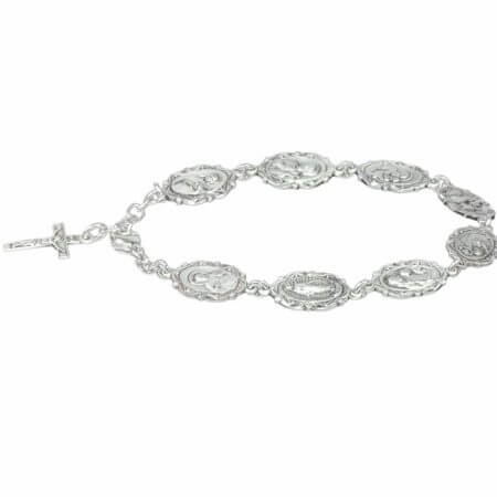 Patron Saint Medals Sterling Silver Bracelet