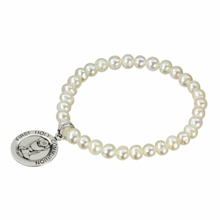 Freshwater Pearl First Communion Stretch Bracelet