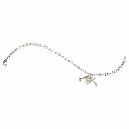 Rosary Bracelet Created with 4mm White Swarovski Crystal Pearl Beads by HMH