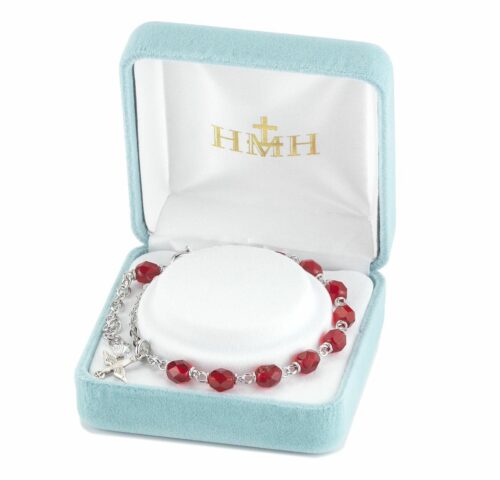 Red Bead Rosary Bracelet - Image 2