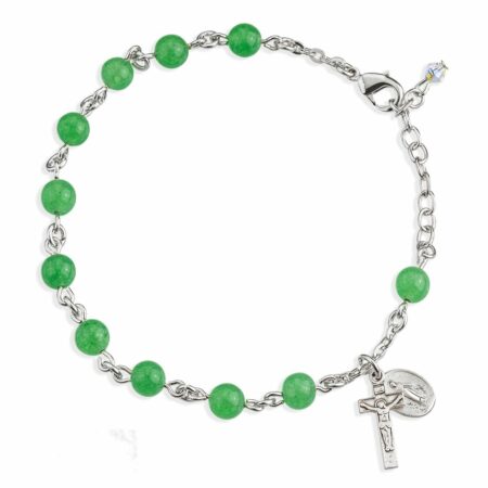 Genuine Aventurine Round Rosary Bracelet