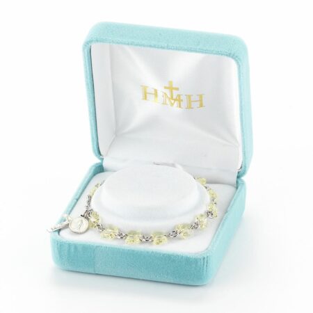 Rosary Bracelet Created with 6mm Jonquil Swarovski Crystal Butterfly Beads by HMH