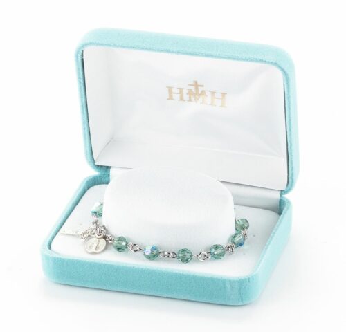Rosary Bracelet Created with 6mm Erinite Swarovski Crystal Round Beads by HMH - Image 2
