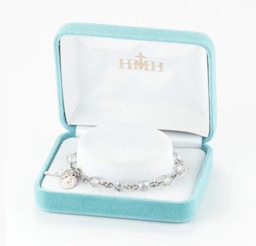 Rosary Bracelet Created with 6mm Smoked Swarovski Crystal Round Beads by HMH - Image 2