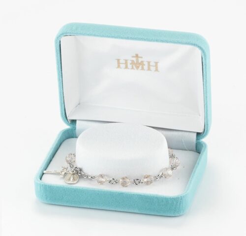 Rosary Bracelet Created with 6mm Silk Swarovski Crystal Round Beads by HMH - Image 2