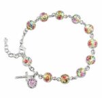 Murano Venetian Glass Round Rosary Bracelet