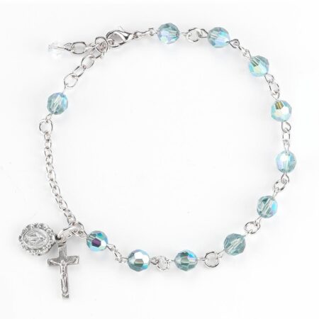 Round Crystal Rosary Bracelet Created with 6mm Swarovski Crystal Erinite Beads by HMH