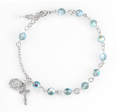 Round Crystal Rosary Bracelet Created with 6mm Swarovski Crystal Erinite Beads by HMH