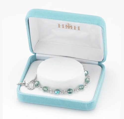 Round Crystal Rosary Bracelet Created with 6mm Swarovski Crystal Erinite Beads by HMH - Image 2