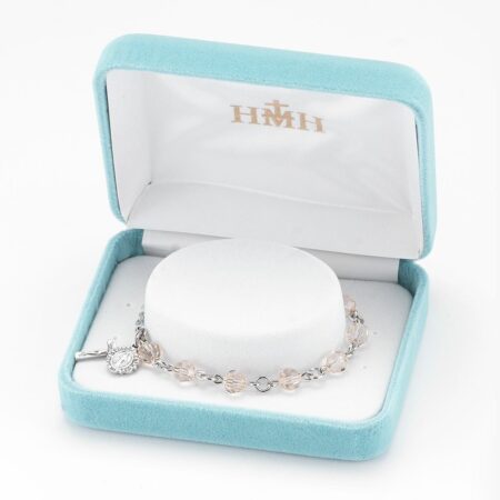 Round Crystal Rosary Bracelet Created with 6mm Swarovski Crystal Silk Beads by HMH