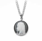 Black Madonna Profile Cameo Medal