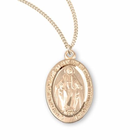 Gold Over Sterling Silver Miraculous Medal