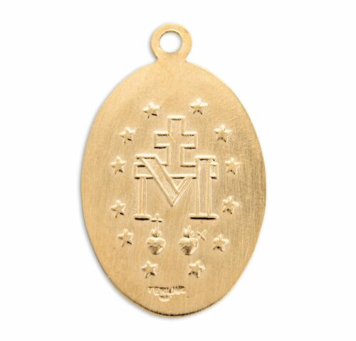 Gold Over Sterling Silver Miraculous Medal - Image 3