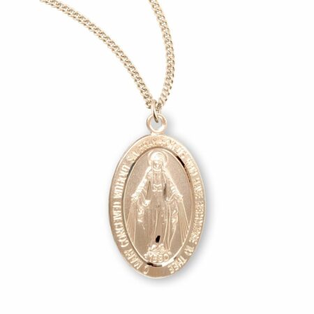 Gold Over Sterling Silver Miraculous Medal