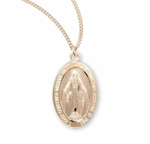 Gold Over Sterling Silver Miraculous Medal