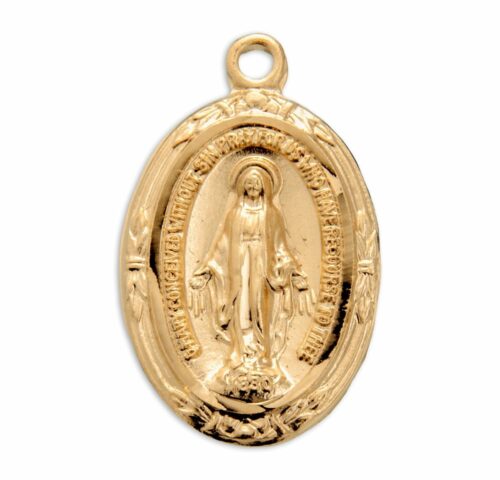 Gold Over Sterling Silver Miraculous Medal - Image 2