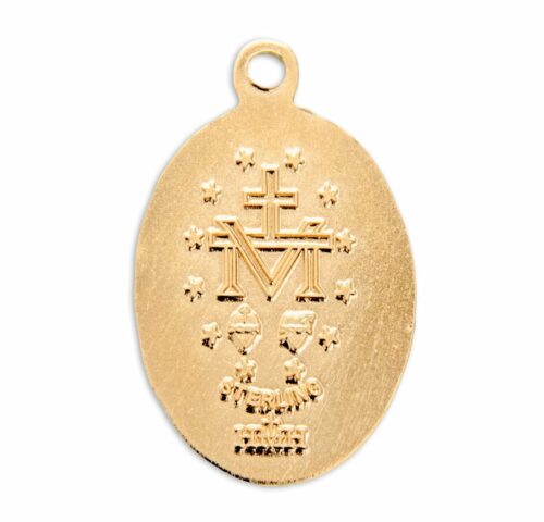 Gold Over Sterling Silver Miraculous Medal - Image 3