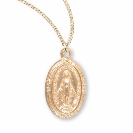 Gold Over Sterling Silver Miraculous Medal