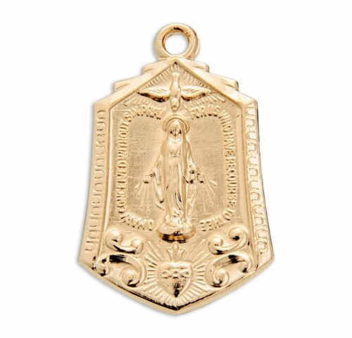 Gold Over Sterling Silver Miraculous Medal - Image 2