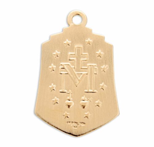 Gold Over Sterling Silver Miraculous Medal - Image 3