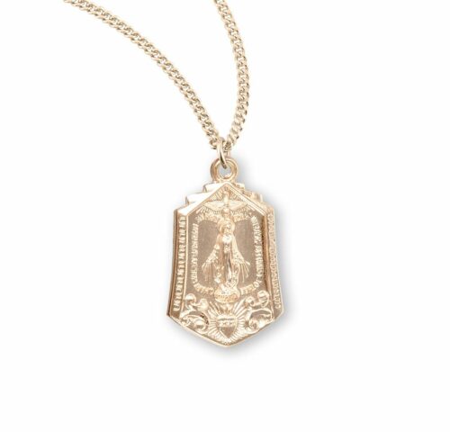 Gold Over Sterling Silver Miraculous Medal