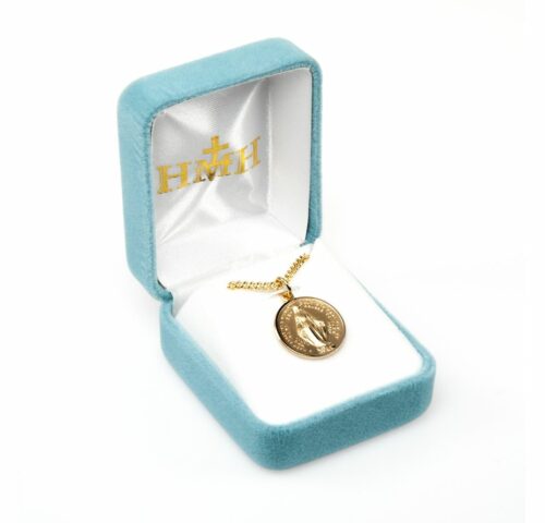 Gold Over Sterling Silver Round Miraculous Medal - Image 4