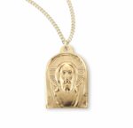 Gold Over Sterling Silver Medal of Christ