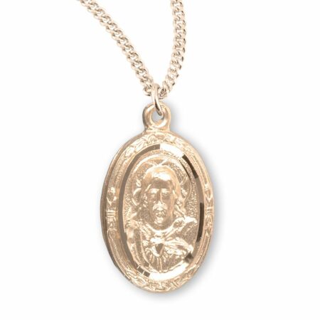 Gold Over Sterling Silver Scapular Medal