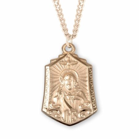 Gold Over Sterling Silver Scapular Medal