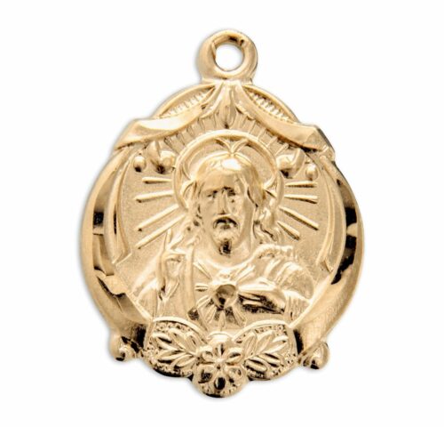 Gold Over Sterling Silver Scapular Medal - Image 2