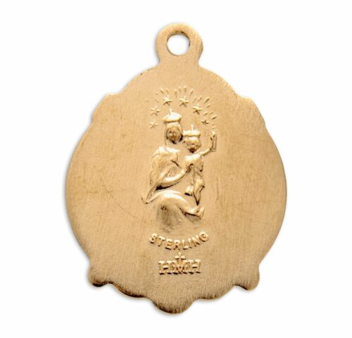 Gold Over Sterling Silver Scapular Medal - Image 3