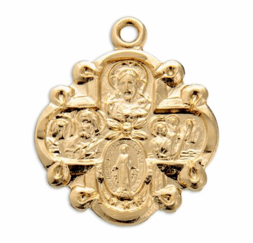 Gold Over Sterling Silver Four-Way Medal - Image 2