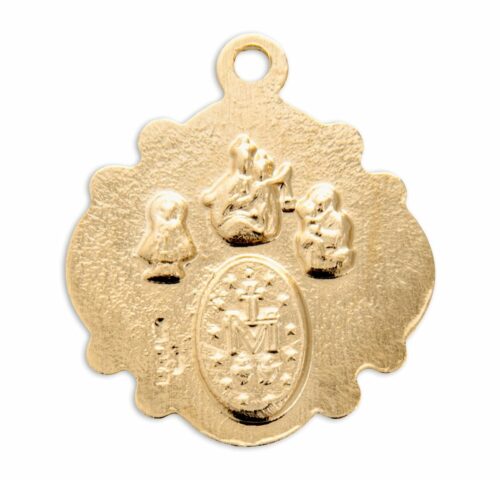 Gold Over Sterling Silver Four-Way Medal - Image 3