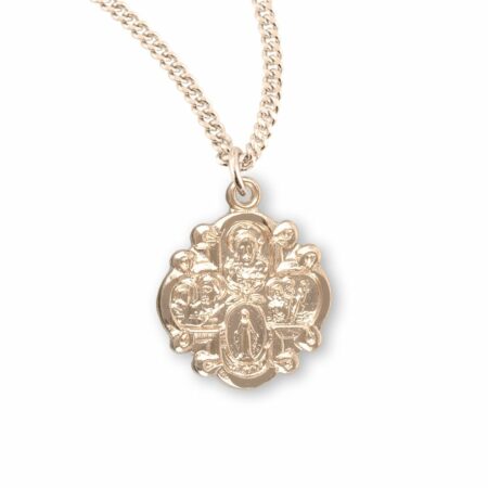 Gold Over Sterling Silver Four-Way Medal
