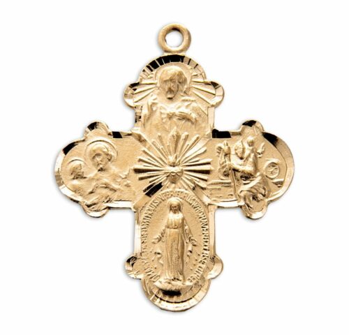 Gold Over Sterling Silver Four-Way Medal - Image 2