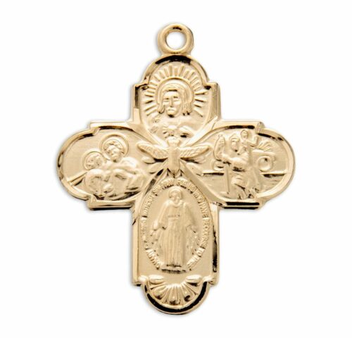 Gold Over Sterling Silver Four-Way Medal - Image 2