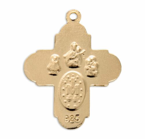 Gold Over Sterling Silver Four-Way Medal - Image 3