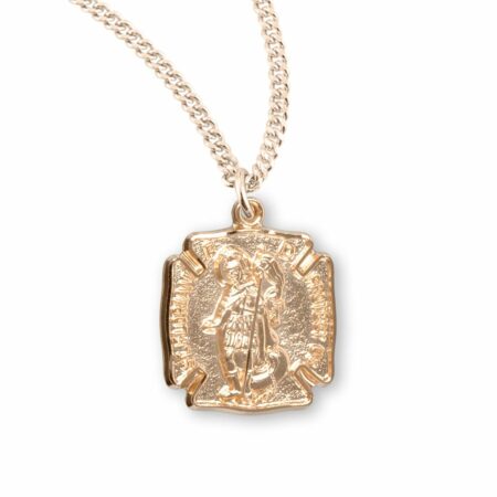 Gold Over Sterling Silver St. Florian Medal