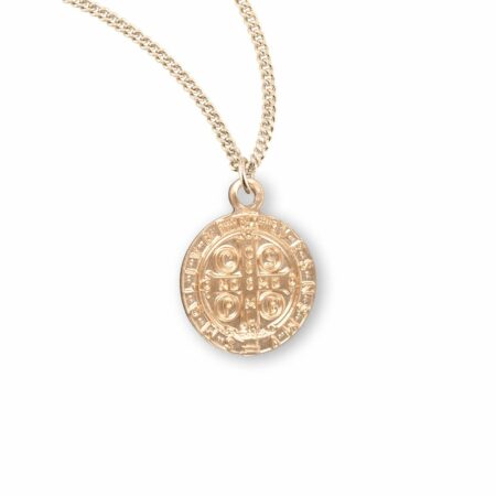 Saint Benedict Round Jubilee Gold Over Sterling Silver Medal