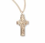 Gold Over Sterling Silver Irish Celtic cross
