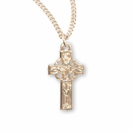 Gold Over Sterling Silver Irish Celtic cross