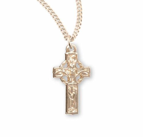 Gold Over Sterling Silver Irish Celtic cross
